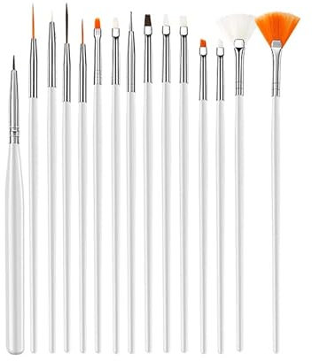 Comforty 15 Stücke Fondant Kuchen Bürsten, Lebensmittel Pinsel, Fondant Pinsel Fondant Dekorieren Malerei Pinsel Zuckerkleber für Fondant DIY Dekorieren von Kuchen&Keksen und Desserts