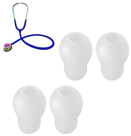 Stethoscope Ear Tips Replacement for Littmann Stethoscopes Compatible with MDF Stethoscope Ear Pieces Classic 3 Cardiology 3 & Cardiology 4,Cardiology III & IV & Littmann Stethoscope Parts (white)