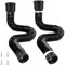 2PCS Dachrinne Flexible Fallrohr Verlängerung,Auffangbecken Fallrohr Erweiterungsset,Dehnbar Regenrinnen Fallrohr Ablauf,Flexibel Rund für Fallrohr Erweiterung von 47 bis 150 cm,Schwarz