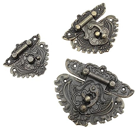NUOBESTY 3pezzi Chiusure Per Scatole Lucchetti Per Scatole Gioielli Lucchetti Decorativi Per Regalo Antiche Realizzati in Durevoli e Resistenti
