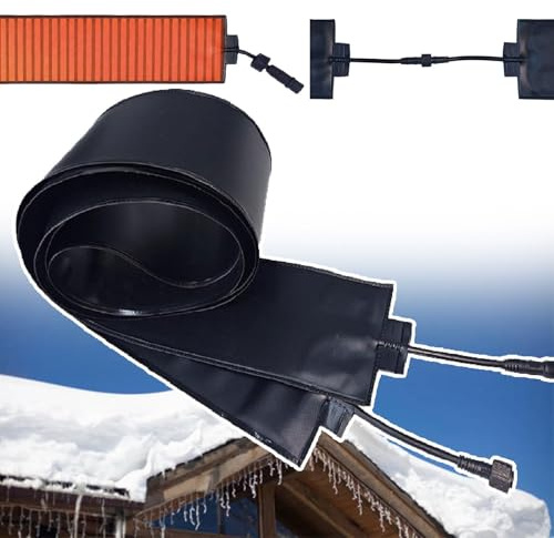 Esteras calefactoras eléctricas for derretir nieve, paneles calefactores flexibles de PVC de 50 ℃/122 ℉, esteras calefactoras for techos y valles exteriores, estera antideslizante de PVC(12*150cm)