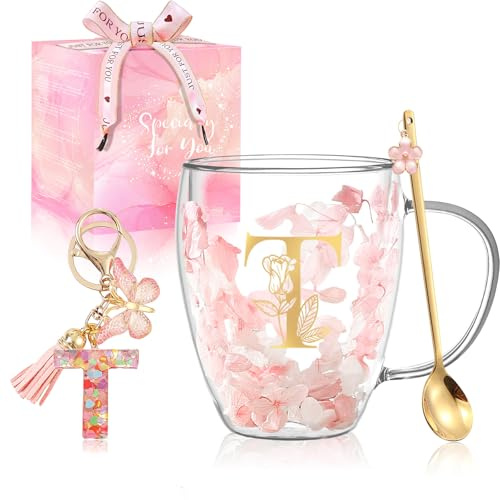 Regalos para mujeres Latte Macchiato Vasos de regalo de cumpleaños para mujeres Copas de café de doble pared personalizadas Navidad Día de San Valentín Día de la Madre Regalo para ella Novia Colegas
