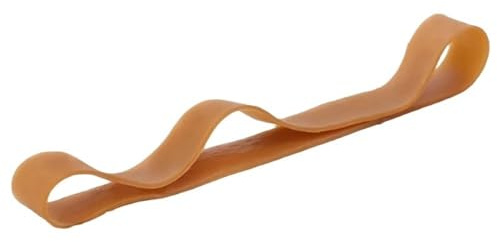 Gula elastiska gummiband, Förpackning med 20 latexgummiband 120-250 mm(250mm)
