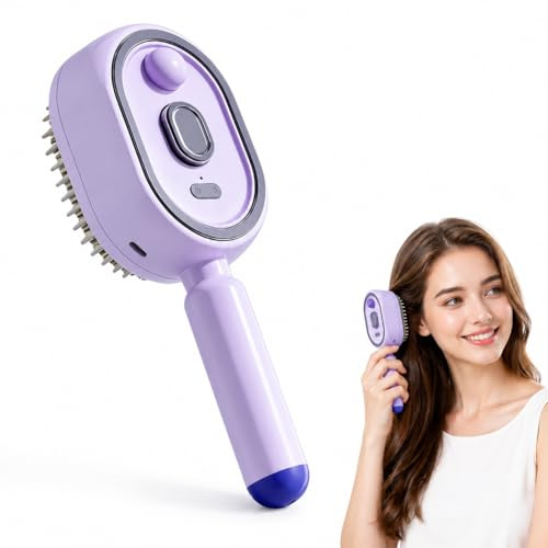 Pettine massaggiante elettrico a spray con cuscino d'aria 3 in 1, ricaricabile, spazzola per massaggio del cuoio capelluto, spazzola districante per capelli bagnati, asciutti e ricci