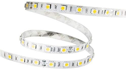 REEL5050/IP64Bc Tira LED rollo 5 m 14,4 W por metro 12 VDC 960 lúmenes/m 3000 °K estanca IP64 luz cálida tensión ALIM 12 V