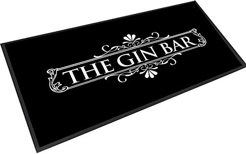 Artylicious The Gin Bar, tappetino da bar in bianco e nero con etichetta