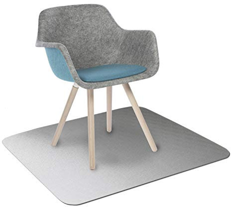 KAISER plastic® Bodenschutzmatte transparent 115 x 135 cm für Hartboden - Schreibtischunterlage durchsichtig - Schreibtischstuhlunterlage rutschfest - Schutzmatte Bürostuhl - Stuhlunterlage