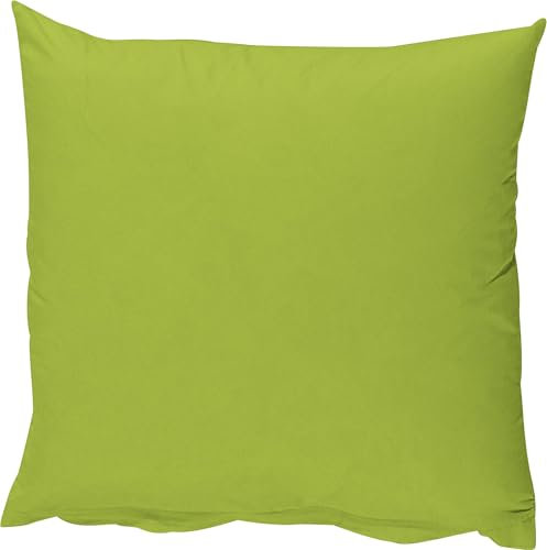 Erwin Müller Kuschelkissenbezug, Kissenhülle Renforcé Würzburg, Uni apfelgrün Größe 40x40 cm - strapazierfähig und temperaturausgleichend, mit Reißverschluss