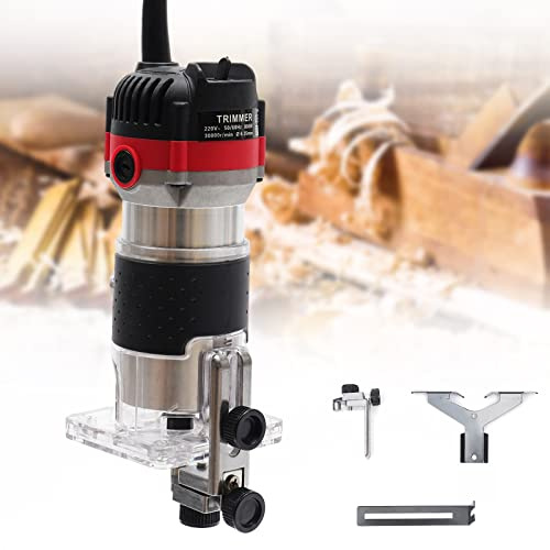 Fresatrici verticali 220V 30000RPM - Fresatrice elettrica manuale per legno da 1/4, fresa per bordi con potenza di 800W, chiave inglese inclusa