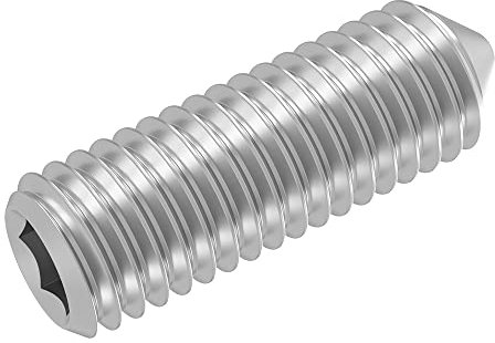 SECCARO Lot de 20 vis sans tête avec pointe M6 x 20 mm, acier inoxydable V2A VA A2, DIN 914 / ISO 4027