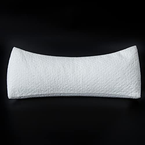 GLORY SEASON Adjustable Buckwheat Hulls Neck Support Pillow Cervical Neck Cylinder Bolster Pillow,Roll Pillow,Neck Pain Relief for Back and Side Sleepers Round Pillows for Lunch Break,Ivory