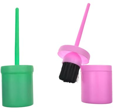 Bohue Lot de 2 brosses à huile pour sabot avec récipient - Outils de nettoyage portables - Brosse de nettoyage pour sabots de cheval - Brosse en plastique pour nettoyer les sabots