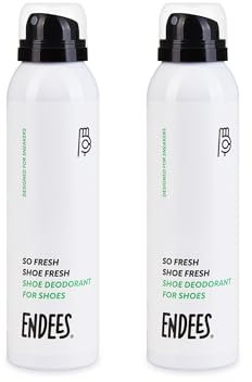 endees – So Fresh Shoe Deodorant Spray (2x150ml) – BoV Technology for Extended Aerosole Use – Shoe Odour Neutraliser – Grapefruit Scented – Sports & Daily Use – 2 Units Set