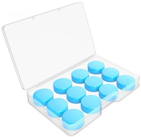 YPYMOD 6 Paar Sanft Silikon Ohrenstöpsel Formbar, Wiederverwendbar Ohrstöpsel zum Schlafen Geräuschunterdrückung, Ideal zum Konzert Schwimmen Duschen Schnarchen ?Blau?