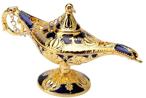 UOCAI Aladin, lampada da 12 cm, Aladdin Genie, decorazione classica, decorazione per la casa, regalo di compleanno (Phnom Penh Blue)