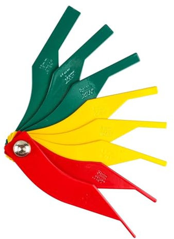 Brake Pad Thickness Gauge, Brake Pad Measuring Ruler with 3-Colour Coding - Universal Fit, Quick-Read Accuracy for Car/Motorcycle Brake Inspections