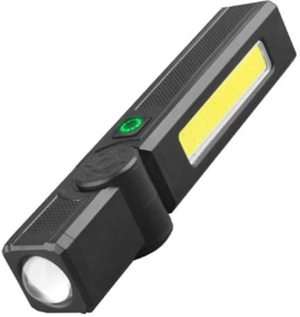 Knoruley Luz de Trabajo LED Recargable COB, Luz de Trabajo Automotriz Giratoria, Linterna LED Impermeable, Lámpara Magnética para el Hogar.