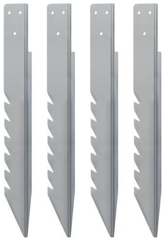 Puthernm 4 pikes zincati recinzione post ancoraggio per post in legno, altalena fissaggi, antivento