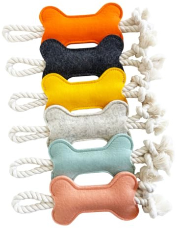 BCOATH 6 Stück Kauspielzeug Hund Aus Sicherem Material Knochenform Bissfestes Welpen Zahnpflege Spielzeug Für Kleine Bis Mittlere Hunde Tragbar Haustierspielzeug Gegen Einsamkeit