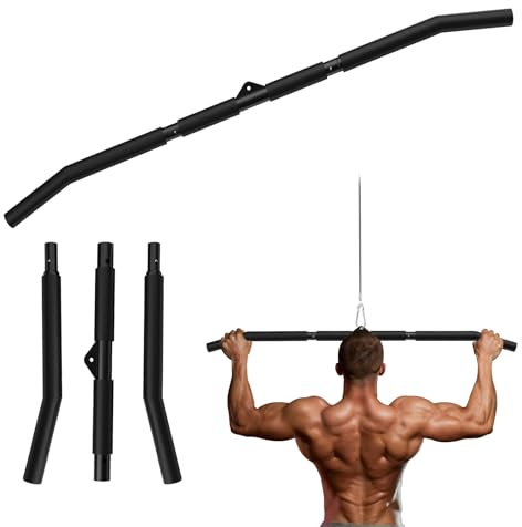 Fitarc Barra Lat Machine 102 cm, impugnatura antiscivolo a tutta lunghezza, barra Lat Pulldown per macchina a cavi, supporta presa stretta e larga