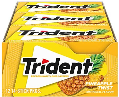 Trident Pineapple Twist Sugar Free Chewing Gum with Xylitol 14 Sticks 39 g