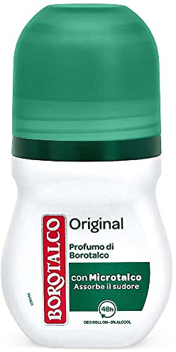 6 x Borotalco Roberts Roll-On Deodorant, Original Alkoholfri 50 ml Deoroller