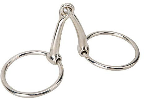 Pssopp Horse Snaffle Bit Edelstahl Pferdering Hohl gegliederten Mund lose ovalen Mund für Pferdesportbedarf