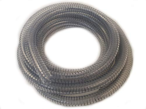 PVC Spiralschlauch Saugschlauch Druck & Förderschlauch 32 mm / 10 m Transparent