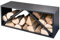 WESTMANN Kaminholzregal aus Stahl | 104x34x40 cm Schwarz | Feuerholzregal für den Innen- & Außenbereich | Brennholzkorb & Kaminholzhalter zum Lagern