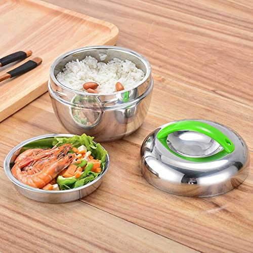 TOTITOM Bento Box, Récipient Alimentaire, 0,8 L en Acier Inoxydable Thermique Lunch Box Portable Isotherme Lunch Box pour Étudiants Employés de Bureau Thermique Lunch Box Hot Food Lunch Box