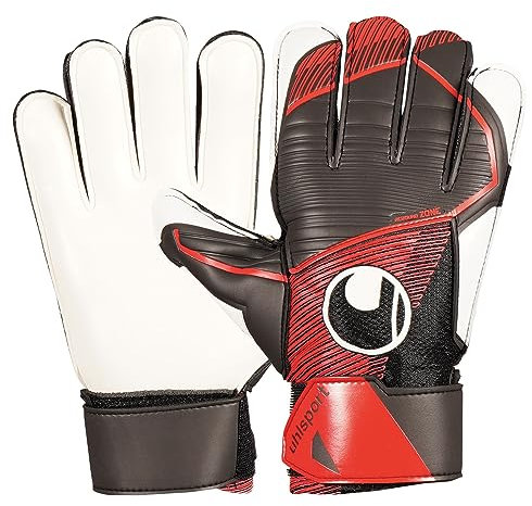 uhlsport Powerline Starter Soft Fußball Torwarthandschuhe für Kinder und Herren, Torwart-Handschuhe, Fussball-Handschuhe mit Handgelenkfixierung - atmungsaktiver Textilstoff, 2