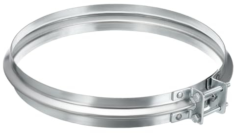 PATIKIL Duct Clamp, 10(250mm) V-shape Clamp Zinc Plated Iron Pipe Clamp for Ventilation Ducting Dust Collection Chimney Pipe