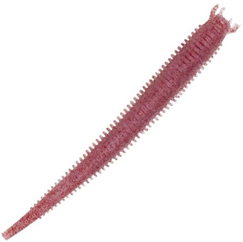 Berkley Gulp!® Salzwasser-Fett-Sandwurm; Weichplastik-Angelköder, Salzwasser-Angler; Hohlkörper für lebensechte Aktion; mit Gulp! Duft; Boot, Ufer & Flussmündung, 10cm, klarer roter Fleck