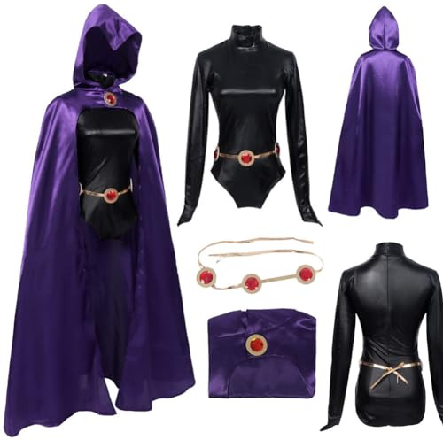 Lkmieos Korp cosplay kostym korp lila topp kjol kostym fullt set klänning med strumpor (lila outfit, XS)