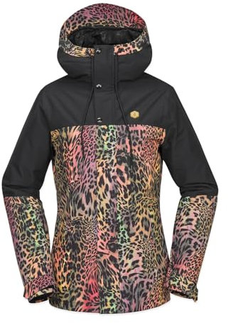 Volcom Damen Bolt Insulated Snowboard Ski Winter Hooded Jacket Schneejacke, Acid S5, XL