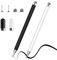 Momowin 2 in 1 Touchscreen iPad Stift,Geeignet für alle Tablets/Telefone, wie Apple Pencil 1.2 Generationen/iPad/iWatch/Samsung/Huawei/Xiaomi/Surface/Chrome Book, etc.(Schwarz+Weiß)