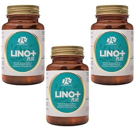 PS Lino Plus PACK 3x2 - Aceite de Lino con Omega-3 Vegetal y Vitamina E, Apoya la Salud Cardiovascular, Cerebro y Piel | 180 Cápsulas Blandas