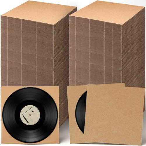 Feifeiya 300 Pack 12 x 12 Inch Corrugated Lp insert Pads Corrugated Cardboard Sheets Album Mailer Filler Protective Insert Pads Flat Cardboard Sheets Packaging Inserts for Shipping Mailing Crafts