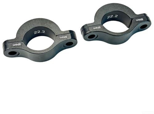 Bicycle Handlebar Rest Pad Aluminum Alloy 7575 CNC Forged Anti-Slip Clamp for Road Mountain Track for TT Bike 31.8mm to 22.2mm Black(22.2)