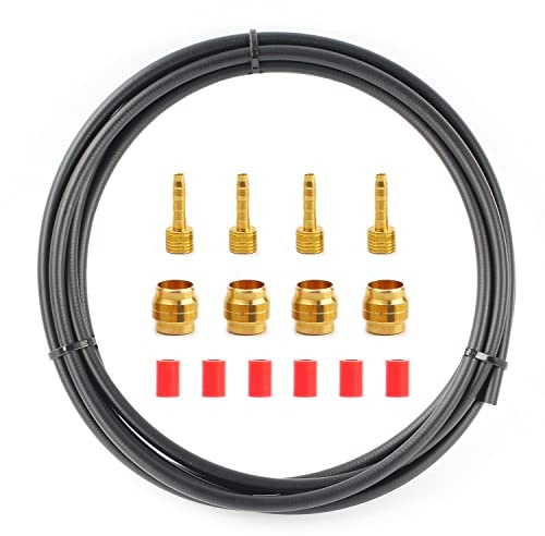 Replacement Bike Hydraulic Disc Brake Hose with Brass Olive and Barbed Fitting Kit Compatible with Shimano BH59, BH90, AVID SRAM and Magura, 2.5m Length, Multiple Fitting options (for Magura)