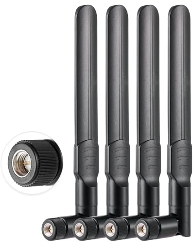 Vecys 4PCS 4G LTE Antena 3dBi Externa SMA Macho Antena Compatible con 4G LTE Módem de Enrutador de Puerta de Enlace Celular de Hotspot de Enrutador Inalámbrico CPE