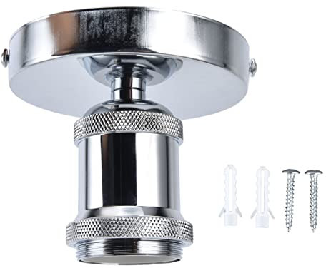 Lampenfassung, E26 E27 Deckenlampenhalter, 100‑240V Vintage Glühbirnensockel, Birnensockel Baufassung Renovierfassung Lampenhalterung für Schlafzimmer Wohnzimmer Beleuchtung und Dekoration