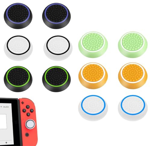 HABNI 24 Pezzi Grip Gommini Joystick Cap Tappi Pulsanti In Silicone Copertura Di Protezione Game Controller Per Ps5/Ps4/Ps3 Accessori Cap Analogico Joystick Pad Controller Per Xbox