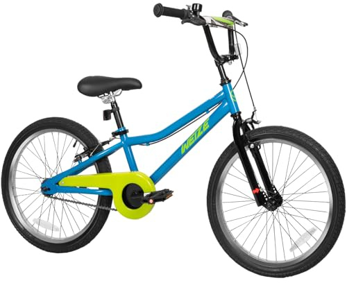WEIZE Kids Bike, 20 Inch Children Bicycle for Boys & Girls Ages 6-12 Years Old, Rider Height 48-62 Inch, Adjustable Seat & Handlebars, Coaster Brake, Dark Blue