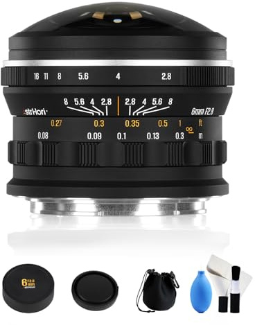 AstrHori 6mm F2.8 Full Frame Circular Fisheye Lens, 220° Ultra Wide Large Apeture Lens for Sony E FE Mount Cameras A7RIV A7RV A7MIV A7SIII A7CR A6600 A6300,etc.