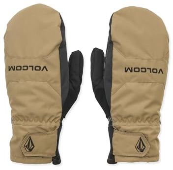 Volcom Herren V.CO Nyle Snowboardhandschuhe - wasserdichte isolierte Fäustlinge Silikon Grip Handfläche, Bronze, Größe S
