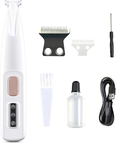 Tondeuse Patounet,Patounet Tondeuse Pour Chat,Tondeuse Électrique de Précision Ultra-Silencieuse,Lames Hypoallergéniques Sûres,Sans Risque de Blesser Votre Chat,Rechargeable