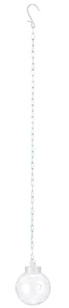 TTETTZ Chicken Treat Ball Slow Feed Dispenser Foraging Toy Hanging Chain Transparent Clean Suitable for hens and chickens backyard flocks