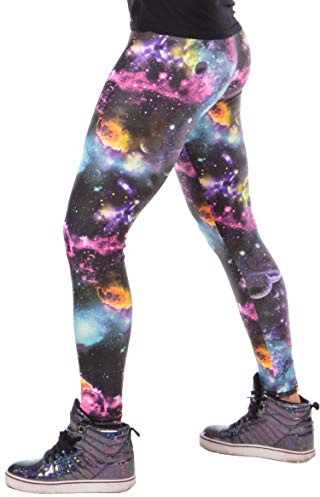 Revolver Fashion / Funstigators Festival Clothing: Colorful Space Meggings - Made in USA, Uv Space, Small