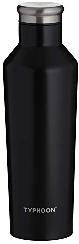 Typhoon Pure Double Wall Bottle, Steel, Black. 500ml